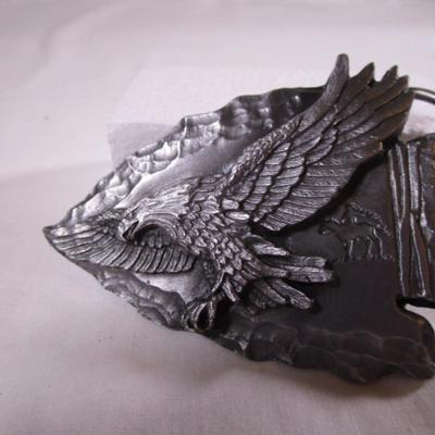 Vintage silver arrowhead belt buckle