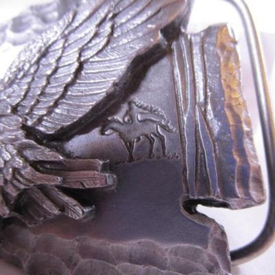 Vintage silver arrowhead belt buckle