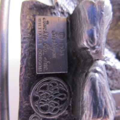 Vintage silver arrowhead belt buckle