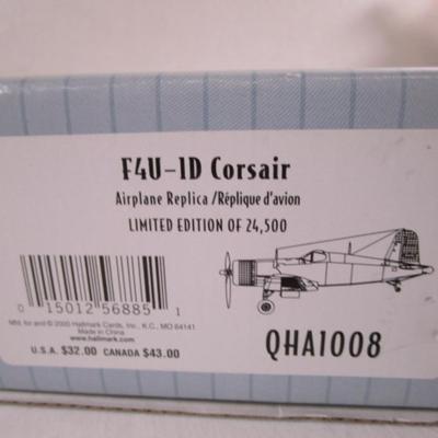 F4U-1D Corsair plane by Hallmark Legends in Flight, New in Box