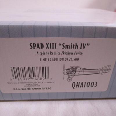 SPAD XIII "Smith IV" plane by Hallmark Legends in Flight, New in Box