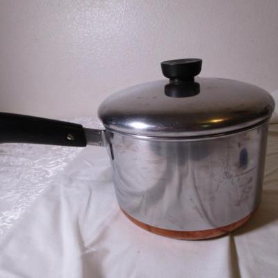 Revere ware stainless steel saucepan with lid