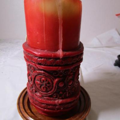 Decorative candle with stand
