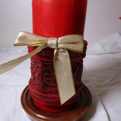 Decorative candle with stand