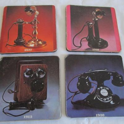 Four telephone coasters