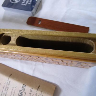 Vintage W.C. Horn Cribbage Set