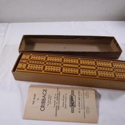 Vintage W.C. Horn Cribbage Set