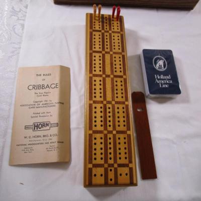Vintage W.C. Horn Cribbage Set