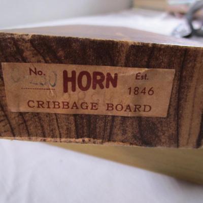 Vintage W.C. Horn Cribbage Set