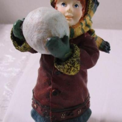 Vintage Lang & Wise Classic Santa "Our Favorite Snowman" Set of 4 figurines