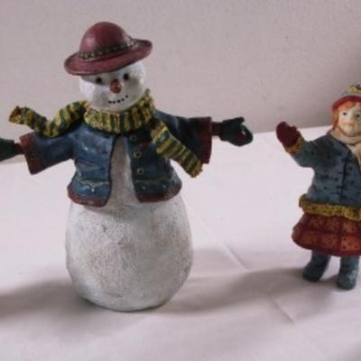 Vintage Lang & Wise Classic Santa "Our Favorite Snowman" Set of 4 figurines