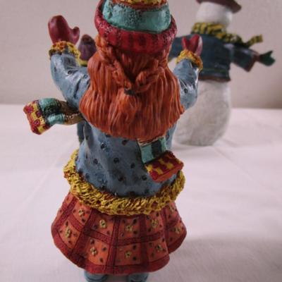 Vintage Lang & Wise Classic Santa "Our Favorite Snowman" Set of 4 figurines