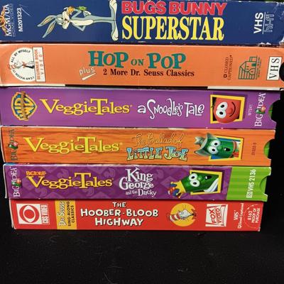 MATCHING GAME, LEWIS AND CLARK PUZZLE AND VEGGIE TALES AND OTHER KIDS SHOWS ON VHS