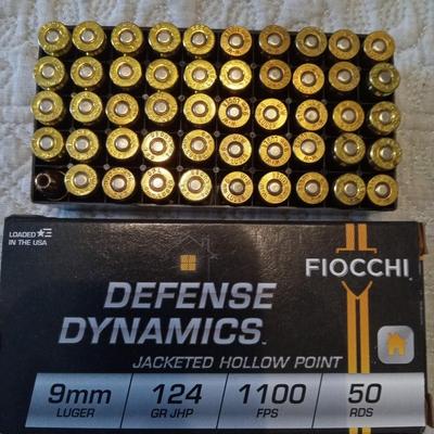 Fiocchi Defense Dynamics 9mm luger 50 rds