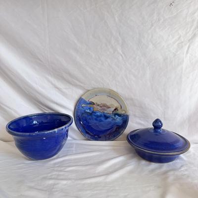 Blue Ridge Pottery & More Signed Cobalt Blue Pottery (K-DZ)
