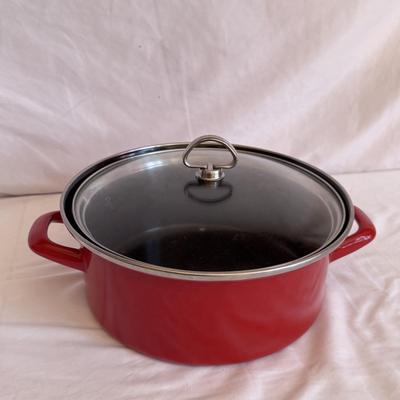 Chantal Red Enamel-on-Steel Pots (K-DZ)