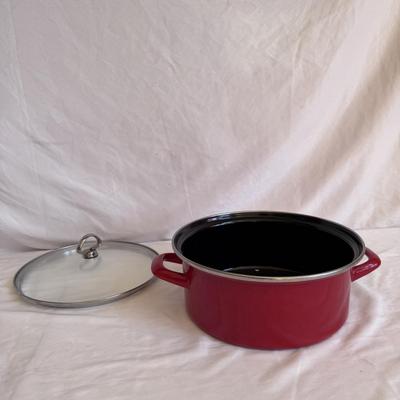 Chantal Red Enamel-on-Steel Pots (K-DZ)
