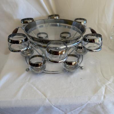 Punch Bowl with Stand and Glasses (GB-BM)