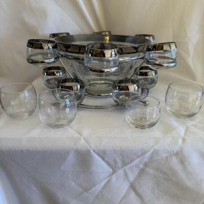 Punch Bowl with Stand and Glasses (GB-BM)
