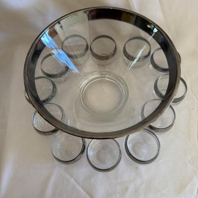 Punch Bowl with Stand and Glasses (GB-BM)