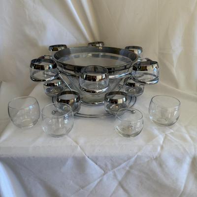 Punch Bowl with Stand and Glasses (GB-BM)