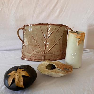 Crystal Coates Allen & More Leaf Pottery Vases (LR-RG)