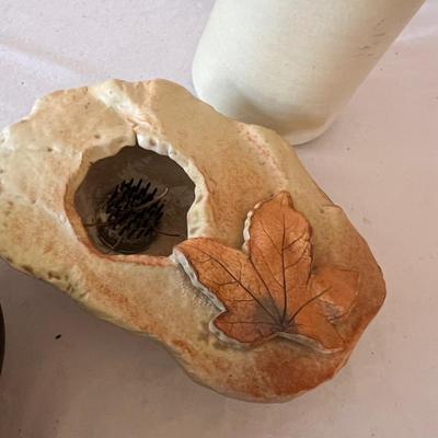 Crystal Coates Allen & More Leaf Pottery Vases (LR-RG)