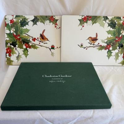 Portmeirion Holly & Ivy Christmas Dishes, Charleston Gardens Placemats, Holiday Dishtowels, Napkins and More (GB-BM)