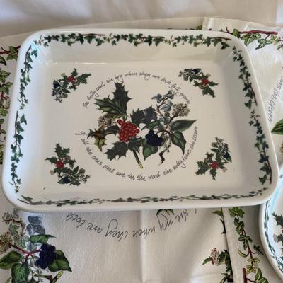 Portmeirion Holly & Ivy Christmas Dishes, Charleston Gardens Placemats, Holiday Dishtowels, Napkins and More (GB-BM)