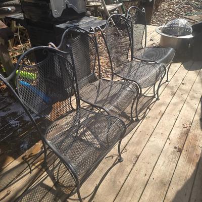 Wrought iron chair set