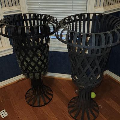 Wrought iron planters