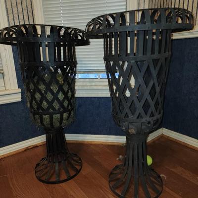 Wrought iron planters
