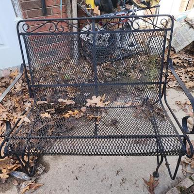 Wrought iron glider