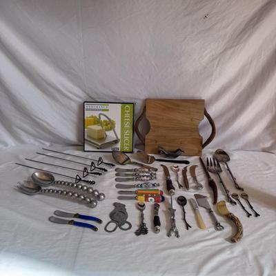 Endurance Stainless Cheese Slicer, Wooden Serving Platter, and Other Serving Accessories (K-DZ)