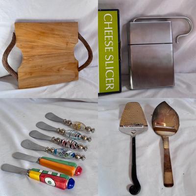 Endurance Stainless Cheese Slicer, Wooden Serving Platter, and Other Serving Accessories (K-DZ)