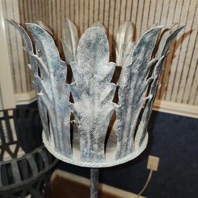 Large heavy metal planter