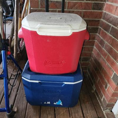 Pair of Coleman ice chest