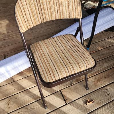 Set of four folding chairs