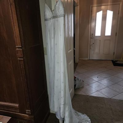 Prom or fun style wedding dress.