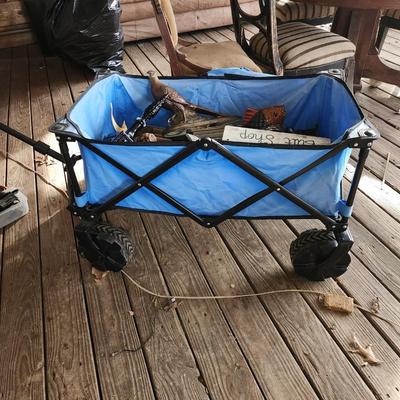 Blue garden wagon