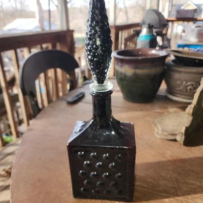 Dark colored decanter