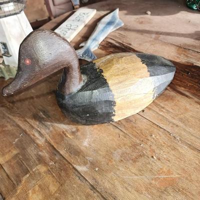 Wooden duck.
