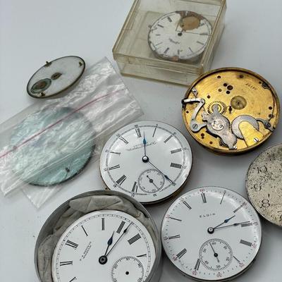 Assorted Pocket watch parts