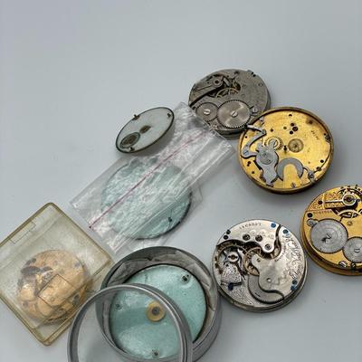 Assorted Pocket watch parts