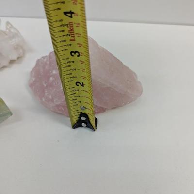 Rose Quartz Aquamarine Clear Quartz Cluster
