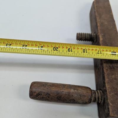 Antique Primitive Wood Screw Clamp Vise Choice 1