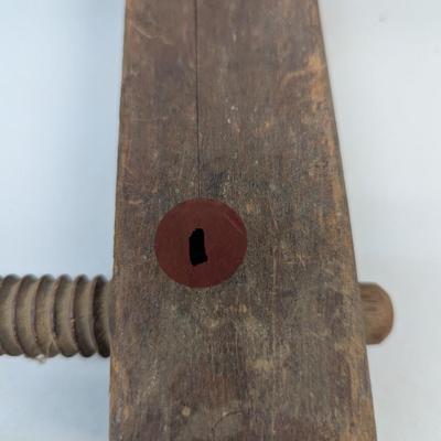Antique Primitive Wood Screw Clamp Vise Choice 1
