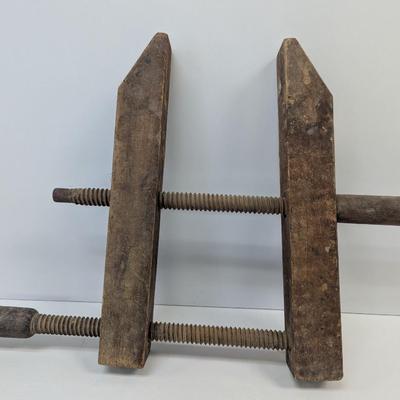 Antique Primitive Wood Screw Clamp Vise Choice 2