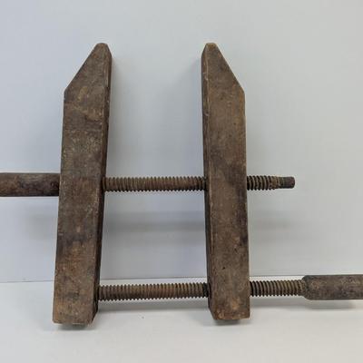 Antique Primitive Wood Screw Clamp Vise Choice 2