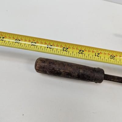 Antique Primitive Wood Screw Clamp Vise